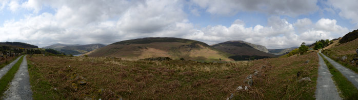 Bild: Blick vom Lough Dan Richtung Lough Tay Bild: Blick vom Lough Dan Richtung Lough Tay